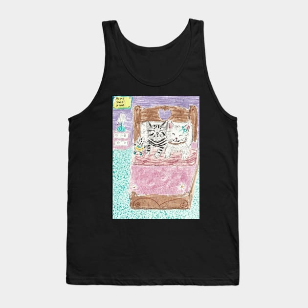 Sleeping kittens cat  art Tank Top by SamsArtworks